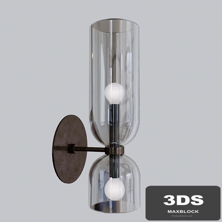 Edie sconce in blackened brass