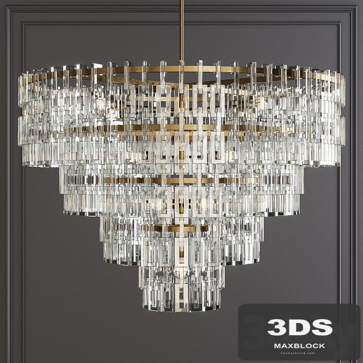 Restoration Hardware MARIGNAN ROUND CHANDELIER 48 Brass