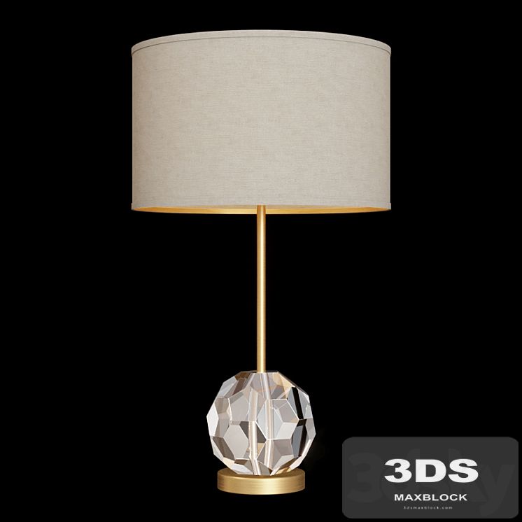 Restoration Hardware BOULE DE CRISTAL TABLE LAMP Brass