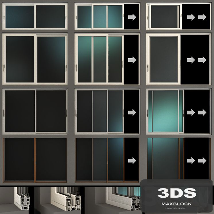 Sliding Stained Glass Aluminum Windows / Sliding Stained Glass Aluminum Windows