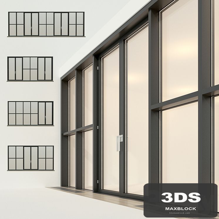 Panoramic glazing. Stained glass window 22