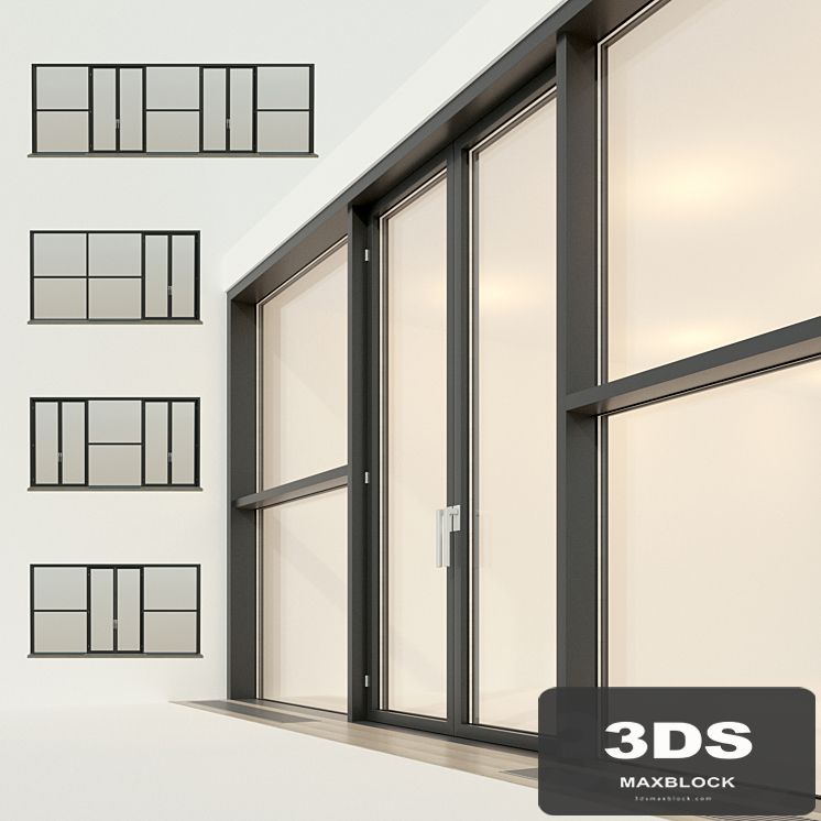 Panoramic glazing. Stained glass window 24