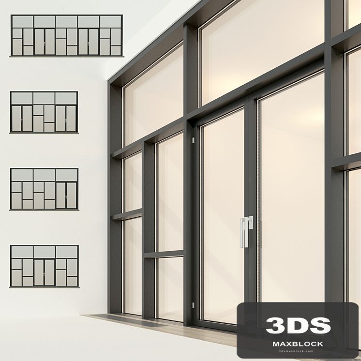 Panoramic glazing. Stained glass window 26