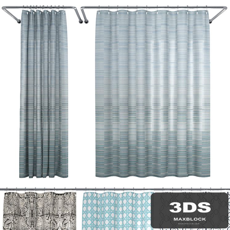 Crate and Barrel Shower Curtain collection 1