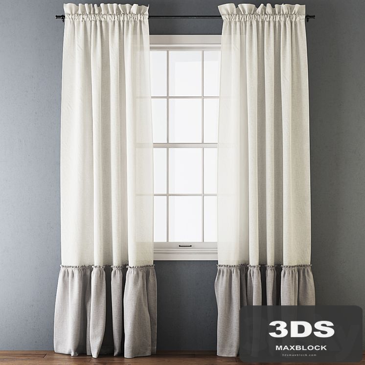 Ruffled Cotton Curtains