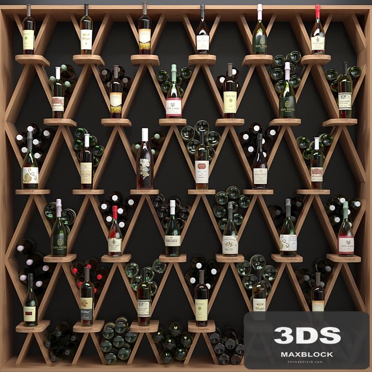 Wine shelf in a liquor store 2. Alcohol