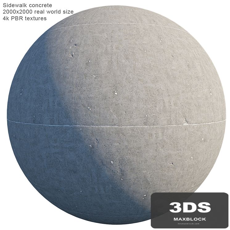 Sidewalk concrete (PBR seamless)