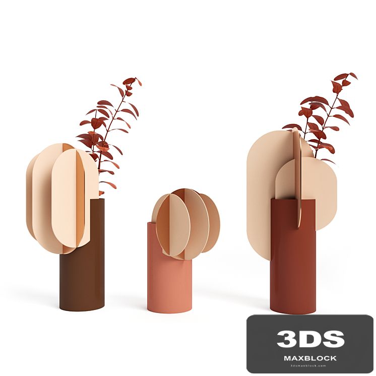 (OM) Gabo and Delaunay and Ekster vases CS7 by NOOM