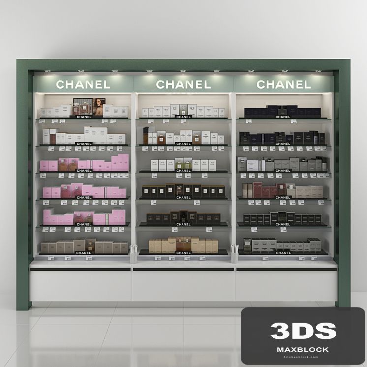 Trade rack with perfume Chanel