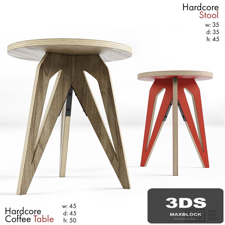 HIS - Hardcore Stool and Coffee Table
