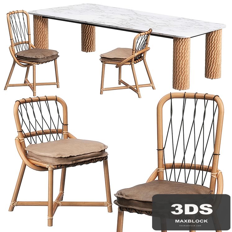 Manao chairs Nevada table by Baxter