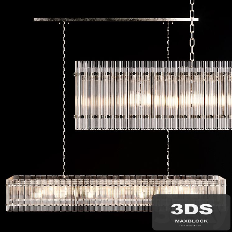 Restoration Hardware SAN MARCO LINEAR CHANDELIER 72 Nickel