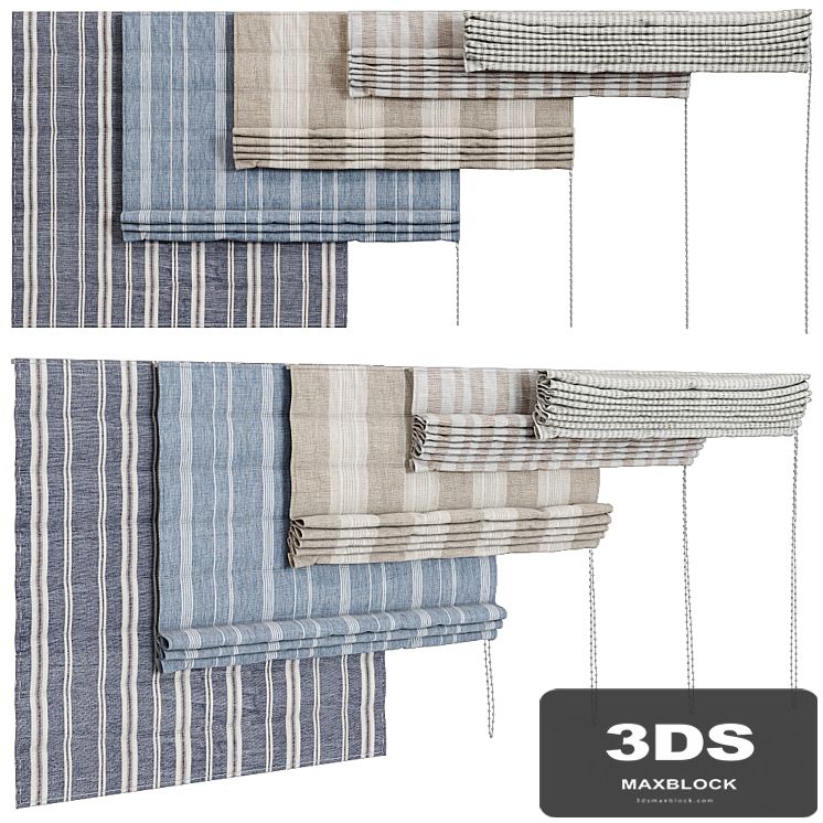 Striped Roman Blind