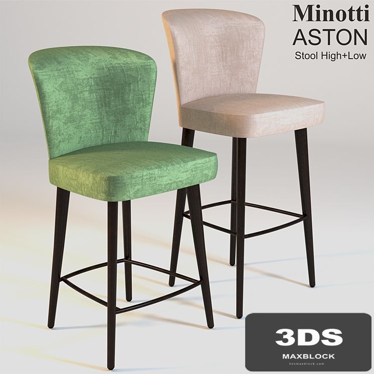 Minotti ASTON STOOL HIGH + LOW