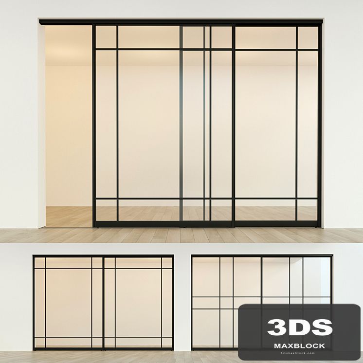 Sliding partition door 12