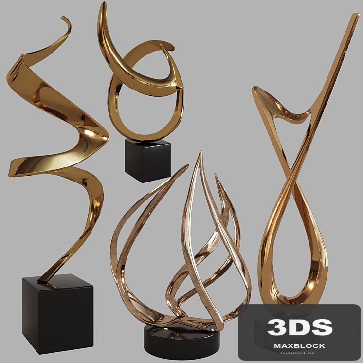 Sculptures decor set by Bob Bennett 03