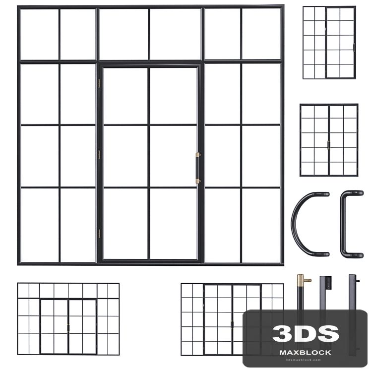 Steel door. Partition set 2