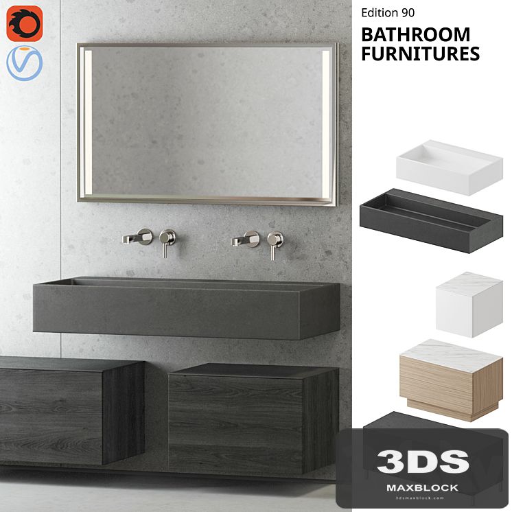 Furniture for bathroom Keuco Edition 90