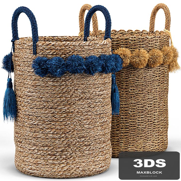 Big Sur Basket, Tassel Basket