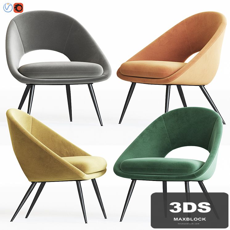 Rendle Modern Partially Open Accent Armchair