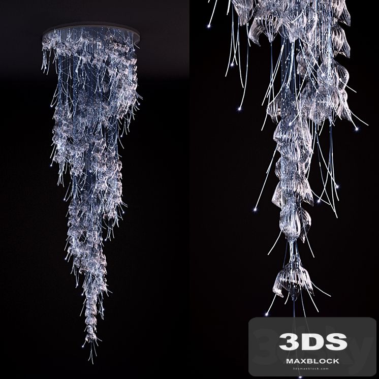 Fiber chandelier