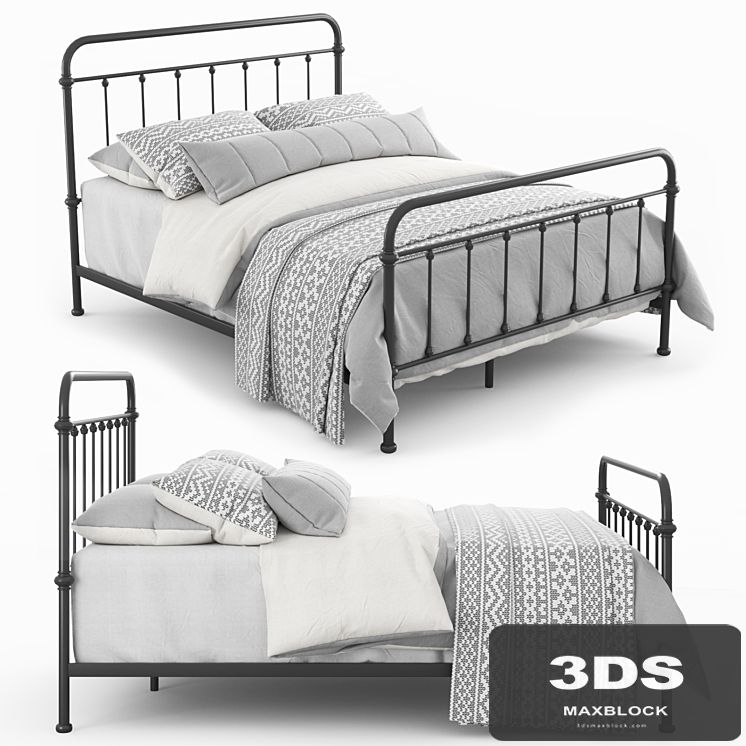 Giselle Antique Graceful Dark Bronze Victorian Iron Bed by iNSPIRE Q Classic