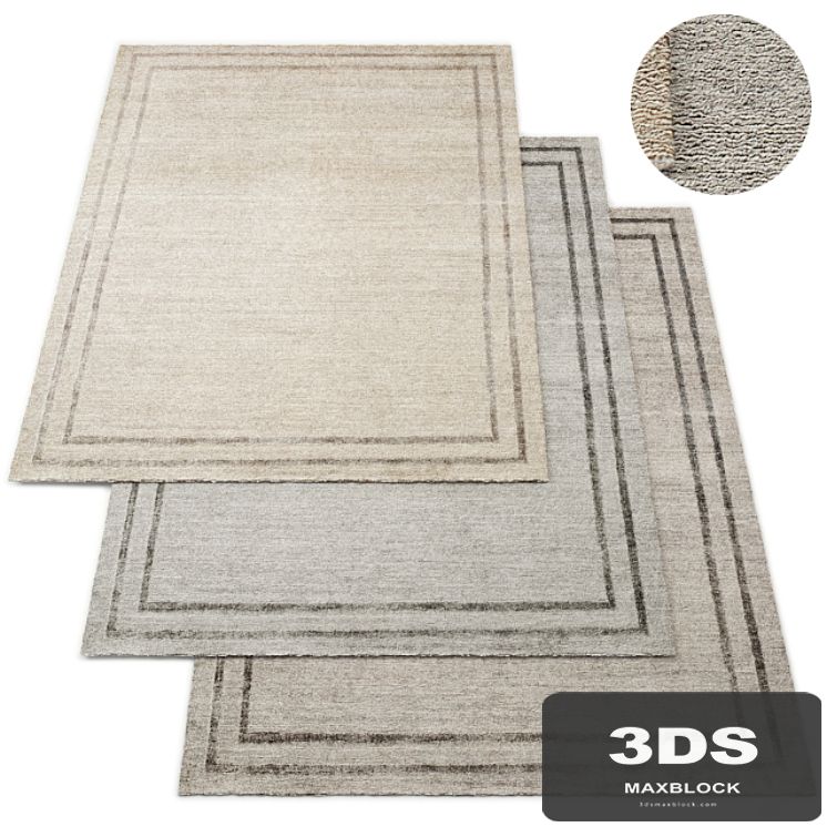 Parallel Border Hand-Knotted RH Rug Collection