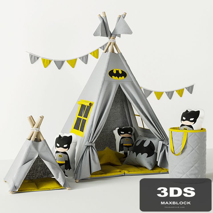 Wigwam Batman with cushions and basket