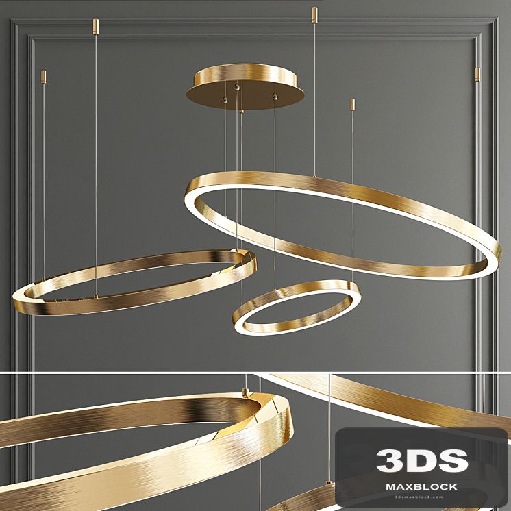 Art Deco Ring Hoops Led Chandelier