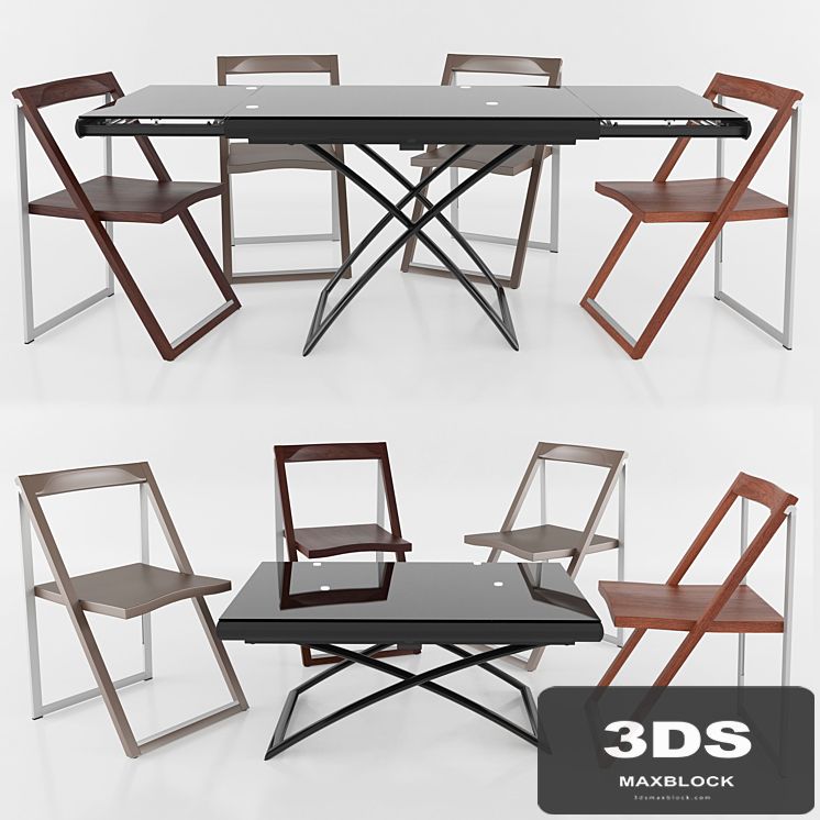 Table DAKOTA chair SKIP Calligaris