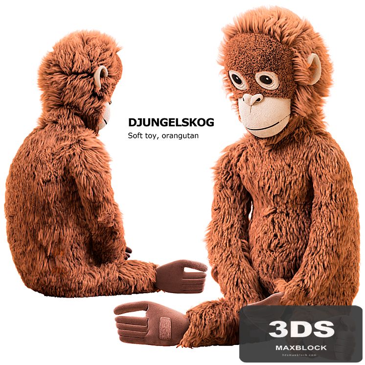 DJUNGELSKOG Soft toy, orangutan Ikea / soft toy DUNGELSKOGEN orangutan Ikea
