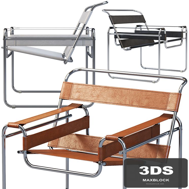 Wassily Chair by Marcel Breuer (4 colors)