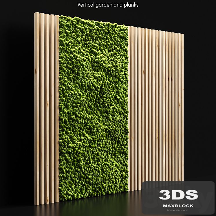 Vertical garden and planks