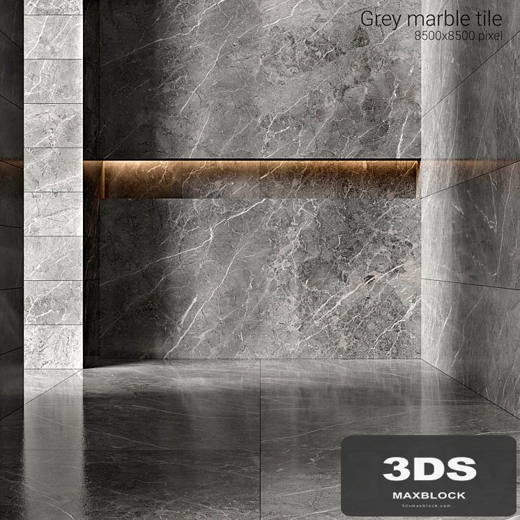 Gray marble tiles