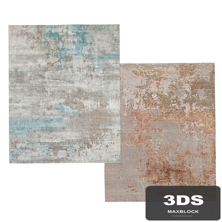Lyto Hand-Knotted Silk Rug and Raku Hand-Knotted Rug Carpets