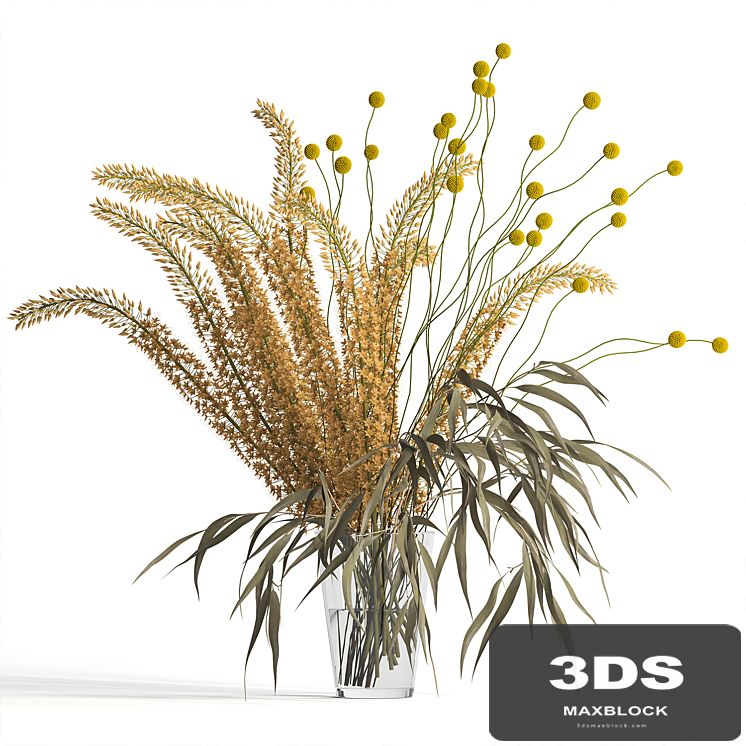 Eremurus & eucalyptus & craspedia bouquet