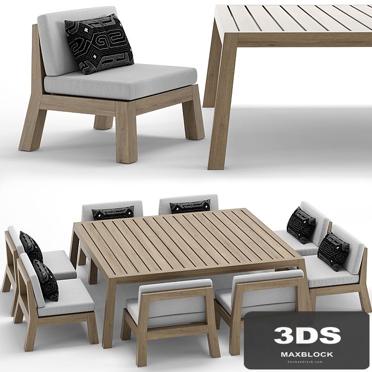 RH Outdoor Bonaire table-chair