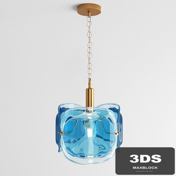 Colored glass pendant lamp Lampatron TRINO