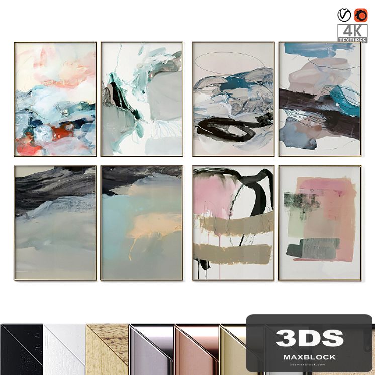 Poster Set "Abstract Painting"