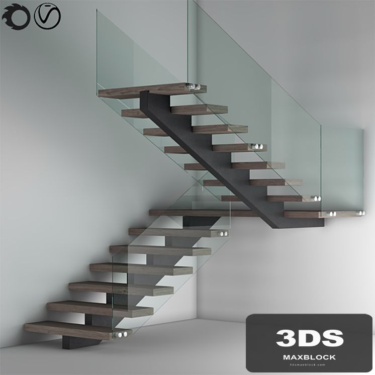Glass fencing Modern Stair