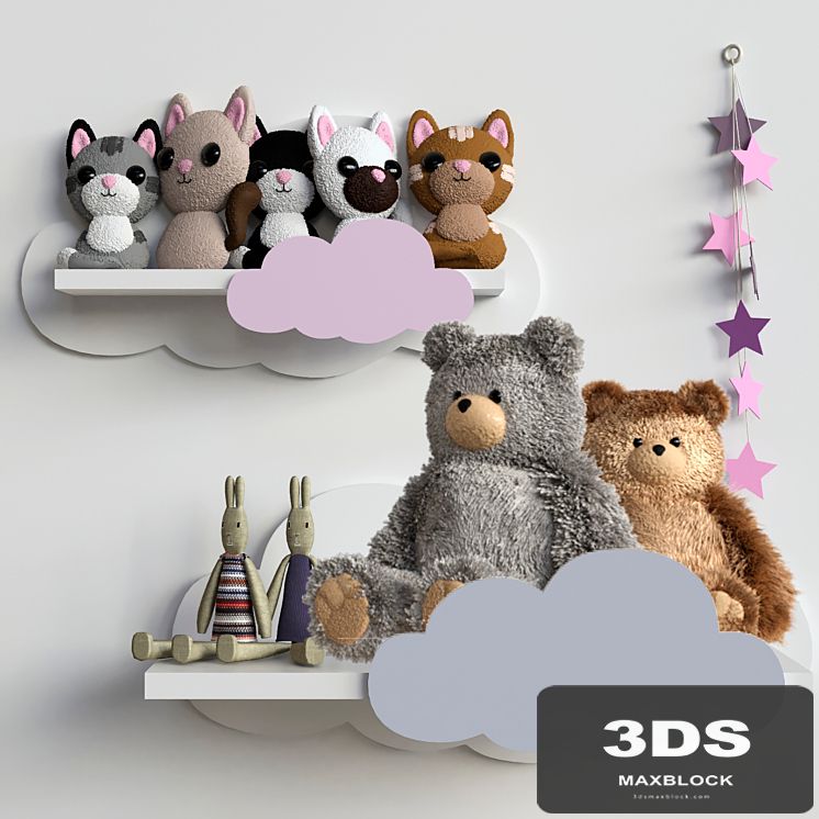Collection of plush toys for children