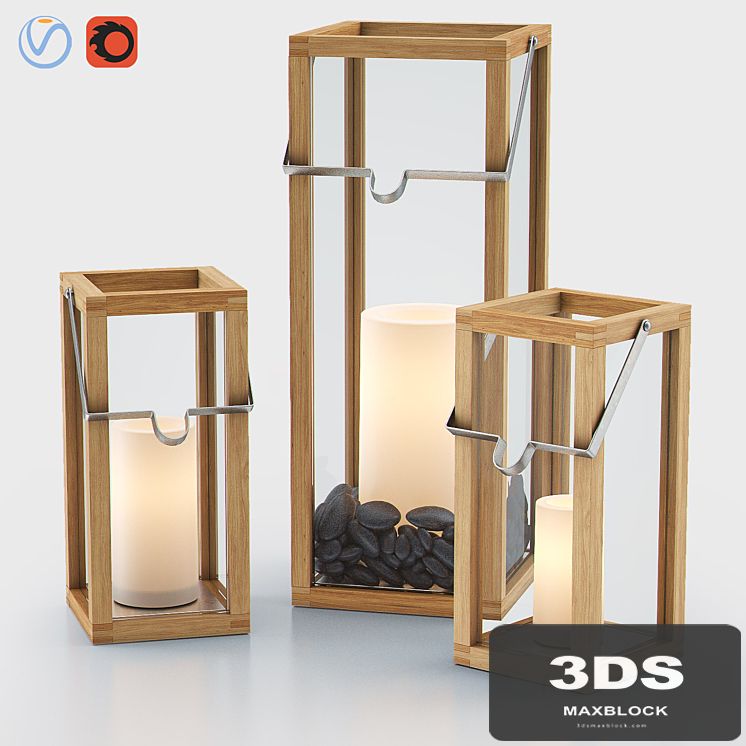 CROSBY Lanterns with PILLAR Candles