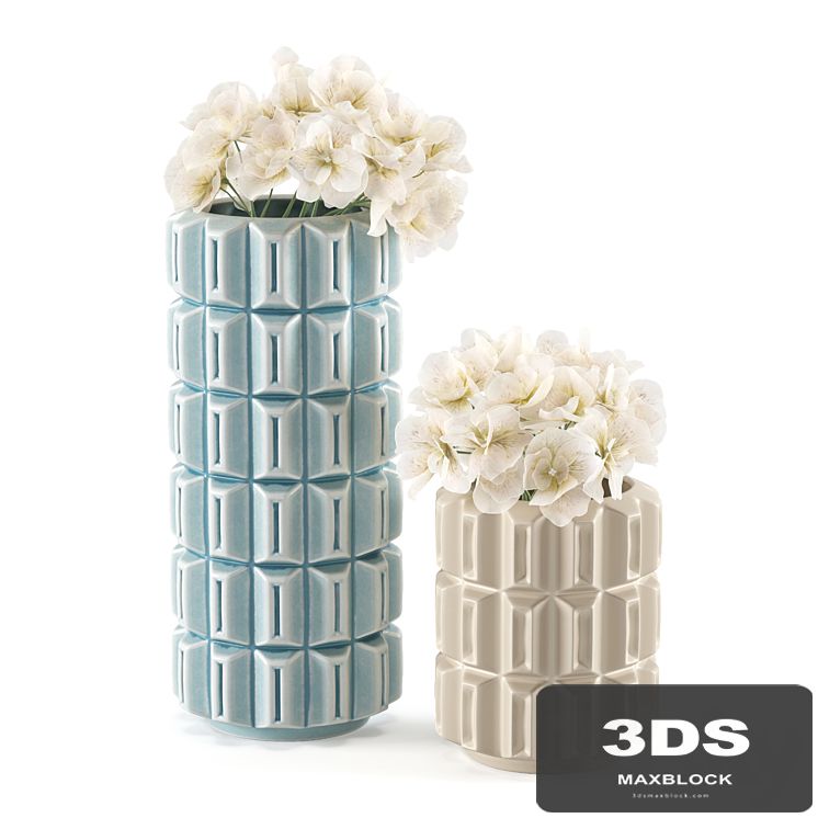 Vase Kelly Hoppen Geometric Vase Tall and Small