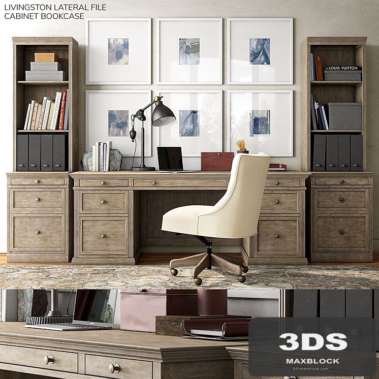 Pottery barn LIVINGSTON LATERAL FILE CABINET BOOKCASE