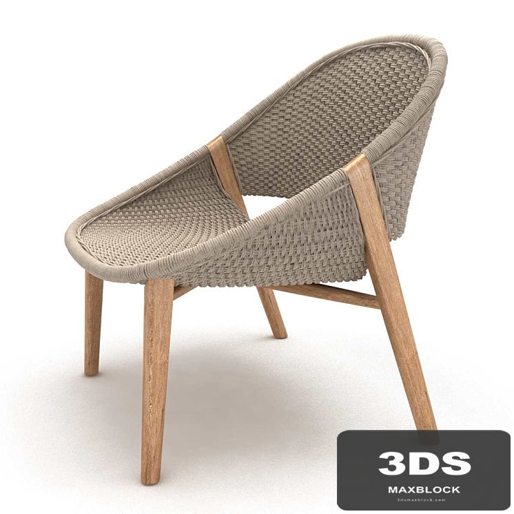 Tribu elio handwoven armchair 3d model