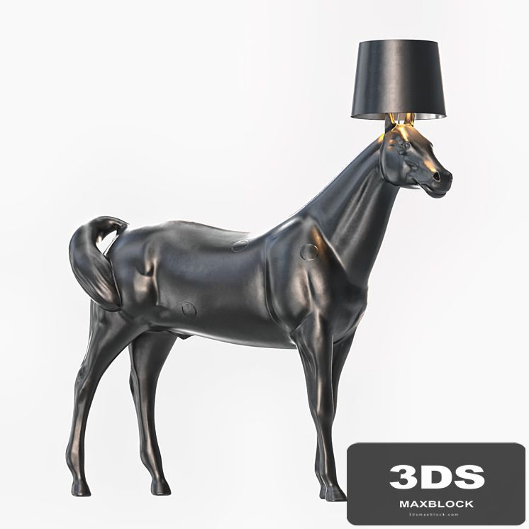 Moooi Horse Lamp Lowpoly + PBR