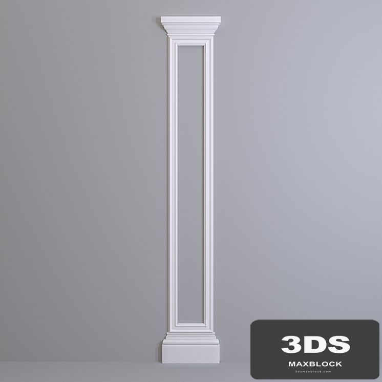 Pilaster Europlast. Capital: 1.21.005, Molding: 1.51.307, Base: 1.23.500