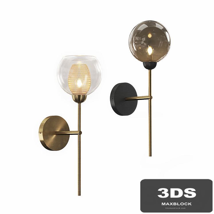 Sconce with glass shade IGEN WALL