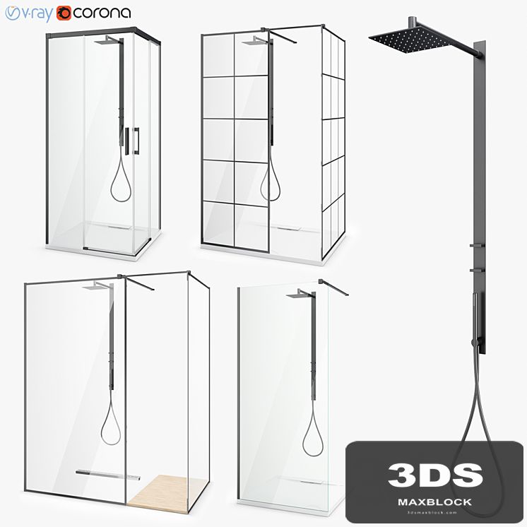 Set of shower cabins Radaway set 46