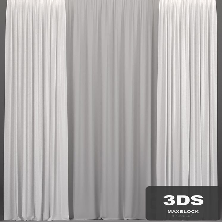 White curtains from tulle.